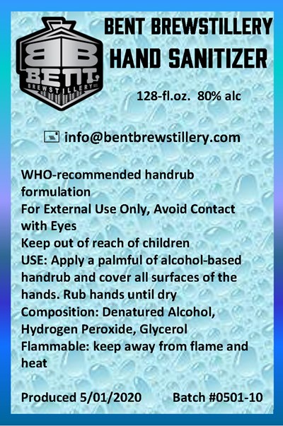 128 oz Lable - Sanitizer Label  4 1 gal Page 1
